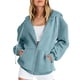 thumbnail image 1 of ICHUANYI Clearance Women's Fashion Casual Color Zip Hood Long Sleeve Pocket Jacket Blouse(Light Blue, XXL) ICHUANYI WER2023080811706, 1 of 8