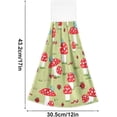 thumbnail image 3 of SKYSONIC 2 PCS Hanging Hand Towels Snails Mushroom Hand Dry Towels for Kitchen & Bathroom,Hanging Towel Set with Hanging Loop, 12"x17", 3 of 6