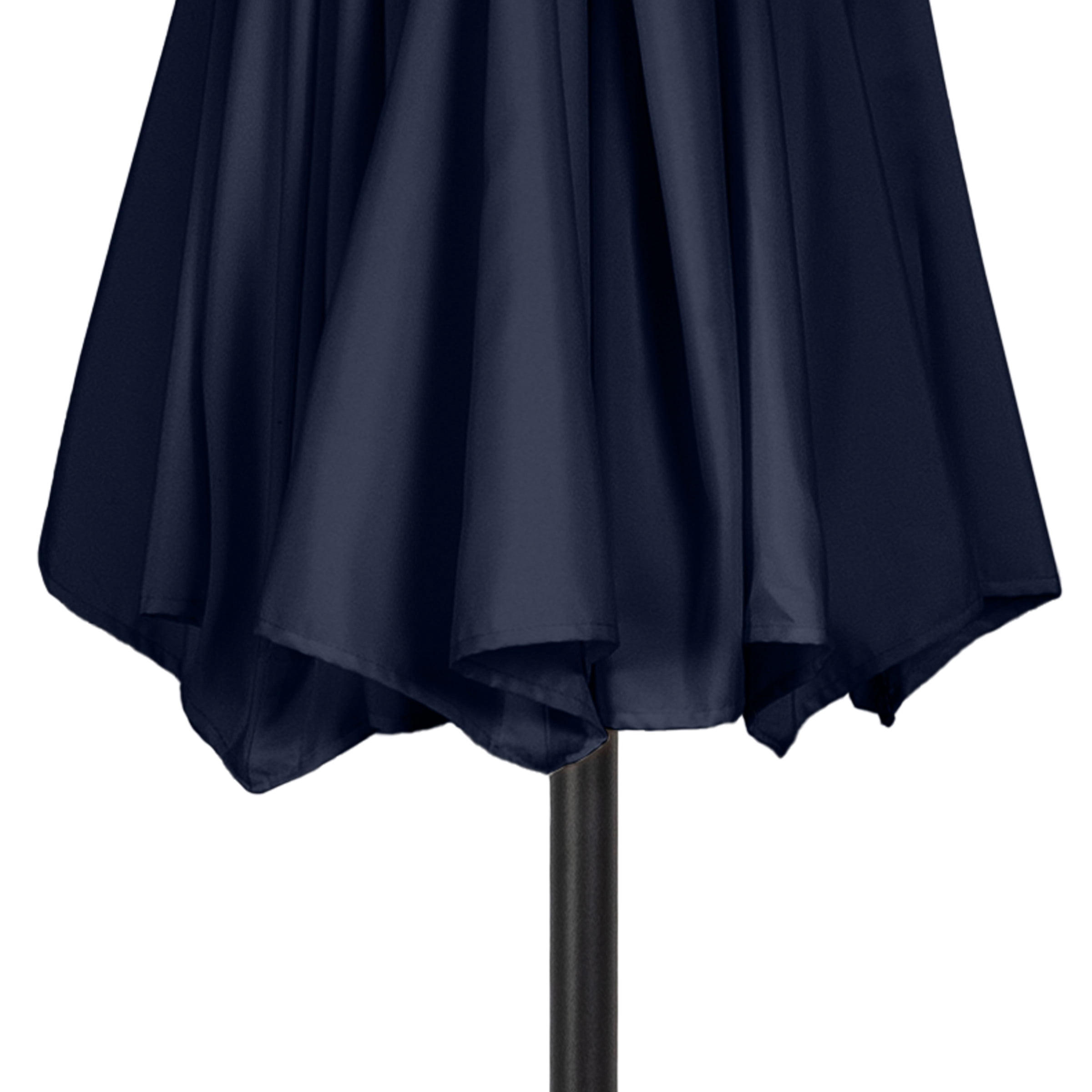 Pure Garden 9ft Half Umbrella for Balcony, Porch, or Deck, Navy Blue