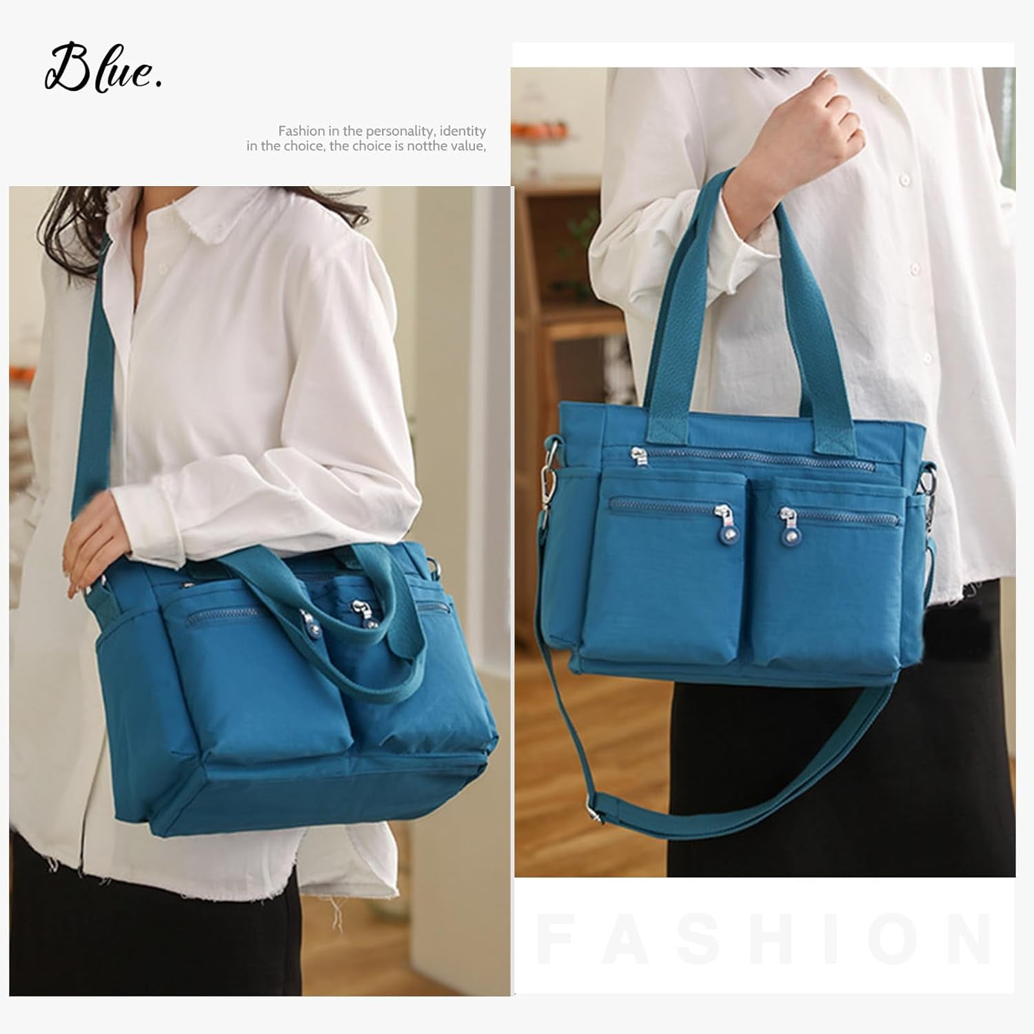 Tote Bag for Women Canvas Tote Bags Handbags for Women Crossbody Bag with Multiple Pockets