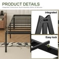 thumbnail image 5 of Lutown-Teen 24 Inch High King Bed Frame with Rounded Corner Legs Heavy Duty Metal King Size Platform Bed Frame No Box Spring Needed, Easy Assembly, Noise Free, Black., 5 of 7