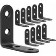 thumbnail image 1 of 30 Piezas Soportes de Fijación Negros de Acero Laminado en Frío 40x40 mm, Refuerzos de Esquinas Metálicos para Fijación y Reparación de Muebles, Juntas Reforzadas, Negro, 1 of 5