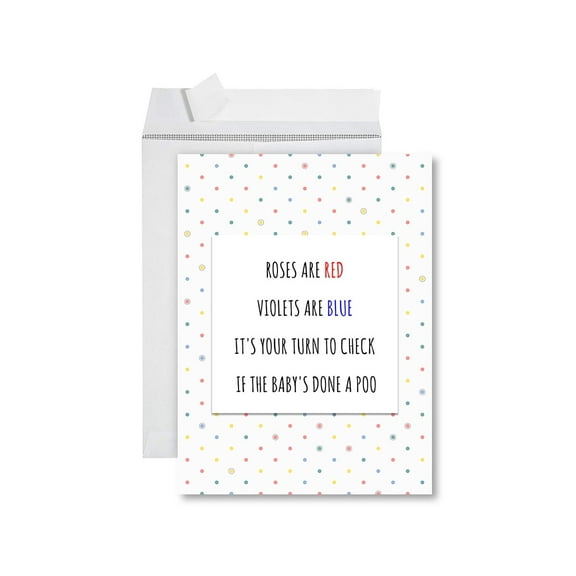 Koyal Wholesale Funny 1st Year Wedding Anniversary Jumbo Card With Envelope, Your Turn To Check, Set of 1