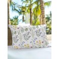 thumbnail image 5 of Outdoor Pillows Waterproof, Farmhouse Summer Floral Bedding Throw Pillows with Insert for Couch Sofa Bed, Spring Botanical Leaves 12x20 Inch Pillowcases Decorative Camping Patio Pillow Set of 1, 5 of 7