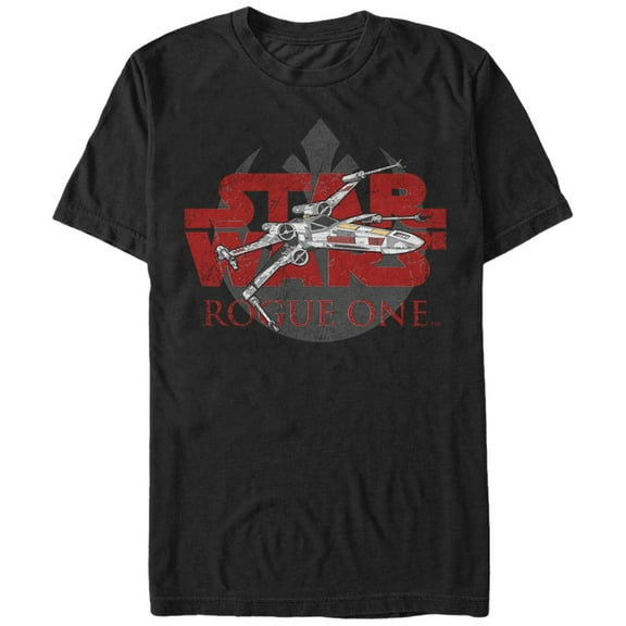 Men's Star Wars Rogue One Alliance Starbird Emblem Logo  Graphic Tee Black Large