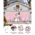 thumbnail image 2 of Garage Door Banner Cover 7 x 8 ft, Christmas Pink Snowflake Elf Snowman Christmas Garage Door Decorations Holiday Christmas Backdrop Decor for Winter New Year Xmas Party, 2 of 6