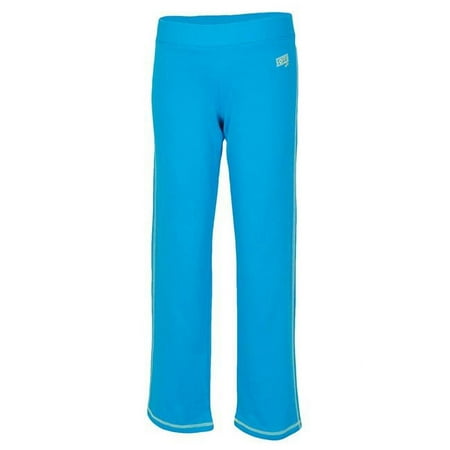 Soffe 7447G4CWLRG Girls Year Round Pant, Atomic Blue & Sweet Green - Large