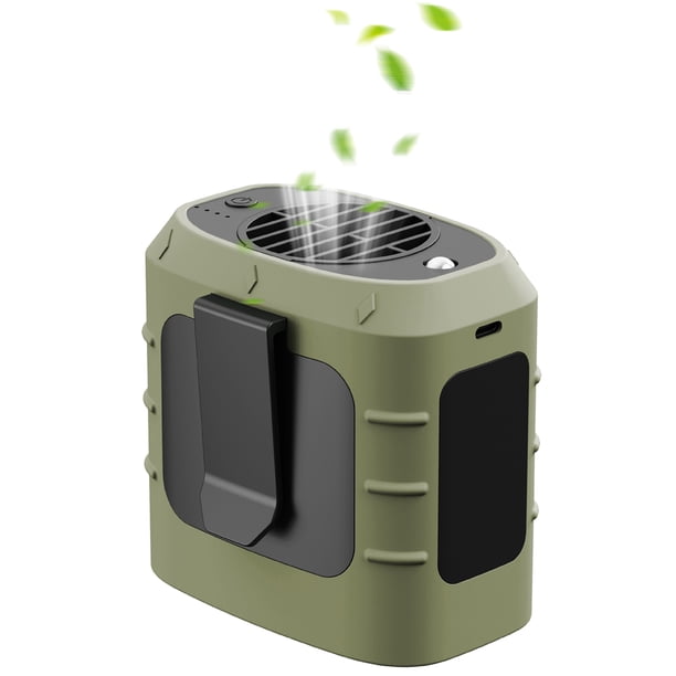 Ventilador de refrigeración por aire USB, ventilador de mano sin aspas de doble Clip, 8000mAh, para acampar y pescar Sywqhk Libre de BPA