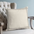 thumbnail image 4 of Pillow Covers 18x18 Set of 2, Beige Throw Pillow Covers Decorative Couch Cushion Cover, Modern Minimalist Stripes Art Gray Microfiber Soft Square Pillowcases for Bedroom Living Room Sofa, 4 of 9