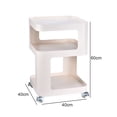 thumbnail image 2 of Flroha Rolling End Table Modern Mobile Small Bedside Table 3 Tier Unique Nightstand Portable Home Furniture for Bedroom Couch Outdoor Entryway attractive, 2 of 9