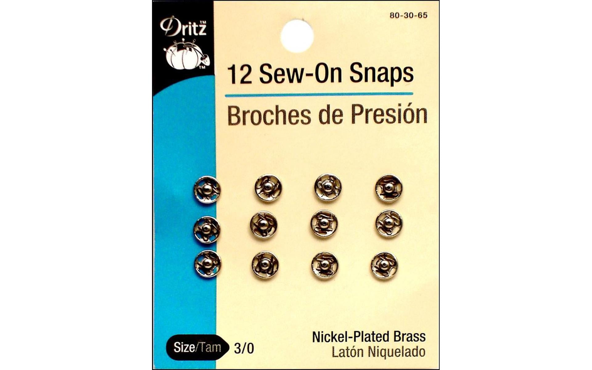 Dritz Sew on Snaps Size 3/0 Nickel 12pc Walmart Canada