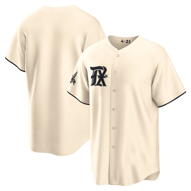 Men's Sport T-Shirt Cream Texas Rangers Player Jersey Team Uniforms Baseball Jersey–Medium