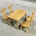 thumbnail image 2 of Silla de comedor de madera modelo de muebles en miniatura para accesorio de casa de muñecas 1:12 (color madera), 2 of 8