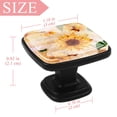 thumbnail image 3 of 4 Pcs Square Cabinet Handle Cupboard Knob Drawer Pulls Handle Sunflower Drawer Knobs with Screws Furniture Decoration, 3 of 5