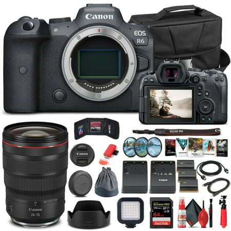 Canon EOS R6 Mirrorless Camera W/ Canon RF 24-70mm Lens - Advanced Bundle