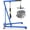 1.5T Blue/Lever, variant on 3000 LBS Hydraulic Engine Hoist with Lever 1.5-Ton Telescoping Boom Shop Crane 4-Position Arm and Casters for Garage and Warehouse