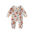 thumbnail image 1 of hirigin Autumn Baby Girls Boys Romper, Infant Cartoon Sun/Animal/Cactus Printing Round Collar Long Sleeve Front Button Jumpsuit, 1 of 9