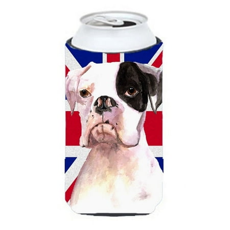 

Boxer Cooper with English Union Jack British Flag Tall Boy Hugger