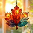 thumbnail image 2 of BNNG Maple Window Hanging Ornament Acrylic 3.15 Inch Fall Decor - Sun Catcher Wall Décor for Autumn Seasonal Home Thanksgiving Harvest Hanging Decoration, 2 of 5