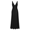 thumbnail image 4 of ZQUUVOU Maxi Dresses for Women Sleeveless V Neck Formal Evening Dresses Long Flowy Casual Wedding Guest Dresses Black, 4 of 5