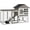 Brown, variant on BUTINGLALE Rabbit Hutch Chicken Coop Expandable Indoor Bunny Cage Outdoor Guinea Pig Cage with Run 51.6" L