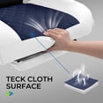 thumbnail image 3 of GTRACING Ergonomic Executive Cozy Fabric Gaming Office Chair with Footrest, Light Blue&White, 3 of 8