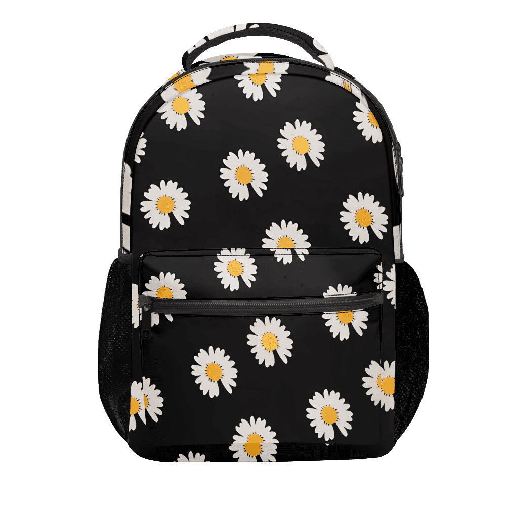 Mini Backpack Purse for Women Girls, Daisy Polka Dots Small Backpack Spring  Daisy Flower Lightweight Casual Travel Bag Daypack for Teens Kids School