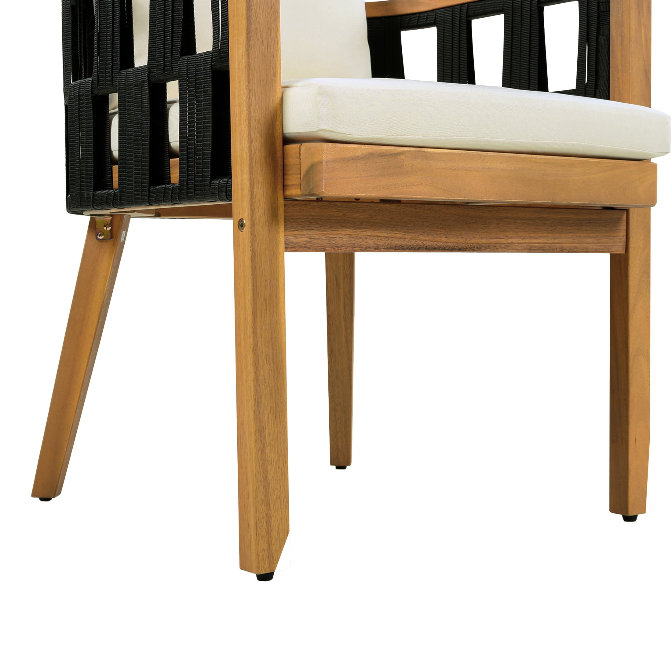 Christopher Knight Home 5-Piece Modern Acacia Wood Dining Set with 69" Rectangular Table, Teak Finish