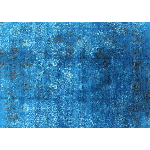 Ahgly Company Indoor Rectangle Persian Light Blue Bohemian Area Rugs, 2' x 5'