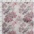 thumbnail image 3 of Soimoi Bird & Flowers Printed,Cuddle Minky Fabric, Sewing Fabric by The Yard 56 Inch Wide,Decorative Plush Soft Fabric, Baby Garments, Toys and Blankets, Pink, 3 of 5