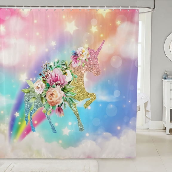 Paris Shower Curtain Eiffel Tower Musical Notes Bathroom Curtain for Kids Women Couple Bathroom Decor Beauty Butterfly Flowers Waterproof Curtain Purple Romantic Bath Curtain,12 Hooks,72"Wx72"L