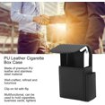 thumbnail image 3 of Leather Cigarette Box, Woven Pattern Anti Scratch Cigarette Storage Case with Lighter Holder for Cigarette Lighter Name Card(Black), 3 of 5