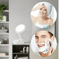 HFRENIVY LED Travel Makeup Mirror, Portable Folding 1x/10x Magnifying