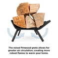 thumbnail image 5 of Best Choice Products 30-inch 2-in-1 Solid Steel Heavy Duty Fireplace Grate Log Burning Rack w/ Ash Catcher Tray, 5 of 6
