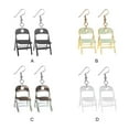 thumbnail image 3 of Pendientes de silla plegables Qarigey de aleación ligeros y de moda blanco, 3 of 6