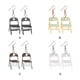 thumbnail image 3 of Pendientes de silla plegables Qarigey de aleación ligeros y de moda blanco, 3 of 6