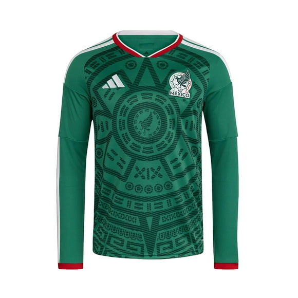 Jersey Playera Adidas de La Selección de Mexico Mundial 2026 de Manga Larga  Para Hombre
