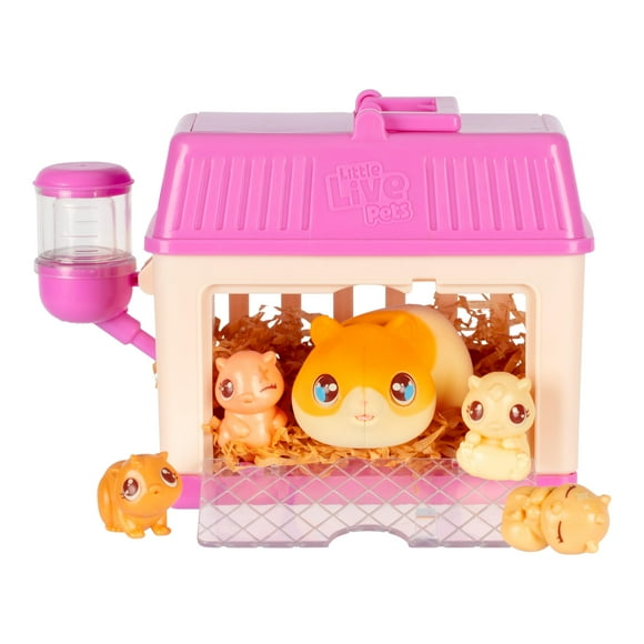Minihámster Mama Surprise de Toy Little Live Pets con conejera
