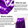 thumbnail image 2 of Purple Backdrop, 3.3 ft x 9.9 ft Birthday Party Decorations, 3 Pack Fringe Curtains Foil Streamer Tinsel, Curtains Photo Backdrop, 2 of 8