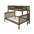 thumbnail image 3 of Max & Lily Solid Wood Bunk Bed, Twin over Full with Ladder on End for Kids, Walnut, 3 of 11