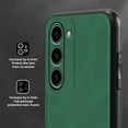 thumbnail image 6 of Nalacover Case for Samsung S23,Slim Luxury Premium PU Leather Non-Slip Grip Shockproof Bumper Anti-Scratch [ with Tempered Glass Screen Protector ] Cases for Samsung Galaxy S23, Darkgreen, 6 of 8