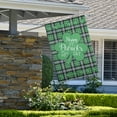 thumbnail image 3 of Northlight Happy St. Patrick's Day Plaid Outdoor House Flag - 28" x 40", 3 of 7