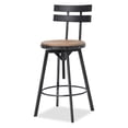 thumbnail image 5 of Smooth Back Barstool, Antique Design, Black Brush Silver Finish, Stylish Addition To Any Kitchen Or Home Bar, 5 of 5