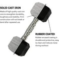 thumbnail image 4 of Dumbbells Set of 2 Hex Rubber Encased Dumbbells, Weights Dumbbells Set with Metal Handle for Exercise and Fitness (12 lb, Pair), 4 of 7