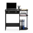 thumbnail image 4 of Furinno Go Green 32-Inch Black Computer Desk, Office Desk with 2 Side Shelves and Storage Bins, Rectangular Home Office Desk, Gaming Desk for Home Office, Bedroom, Study Room, Classic Black, 4 of 5