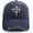 Navy, variant on Jesus Cross Nail Hat For Men Women, Funny Adjustable Cotton Embroidered Christian Religious Faith Baseball Cap Unisex