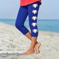 thumbnail image 2 of Fjofpr Girls Pants Size 10-12 Leggings Toddler Kids Fashion Baesball Print Summer Leisure Yoga Sports Frenum Cropped Pants Blue 12 Years, 2 of 4