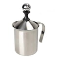 thumbnail image 1 of Manual Milk Frother, Stainless Steel Hand Pump Milk Foamer, Handheld Milk Frothing Pitchers,Manual Operated Milk Foam Maker for Cappuccions and Coffee Latte 14-Ounce/400ml, 1 of 8