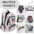 thumbnail image 5 of KEIAHUAN American Flag Boys Backpack, Thick Wear Resistant Fabric Bow Bookbag Fits 14 Inch Laptop, Large Capacity 17 Inch Stain Resistant School Bag for Girls Kids Camping & Weekend Hiking, 5 of 7