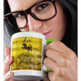 thumbnail image 2 of 3drose, Leo Symbol Astrology Wheel Zodiac Sign Horoscope, 11oz Two-tone Green Mug, 2 of 6